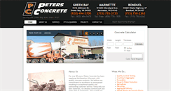 Desktop Screenshot of petersconcrete.com