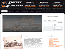 Tablet Screenshot of petersconcrete.com